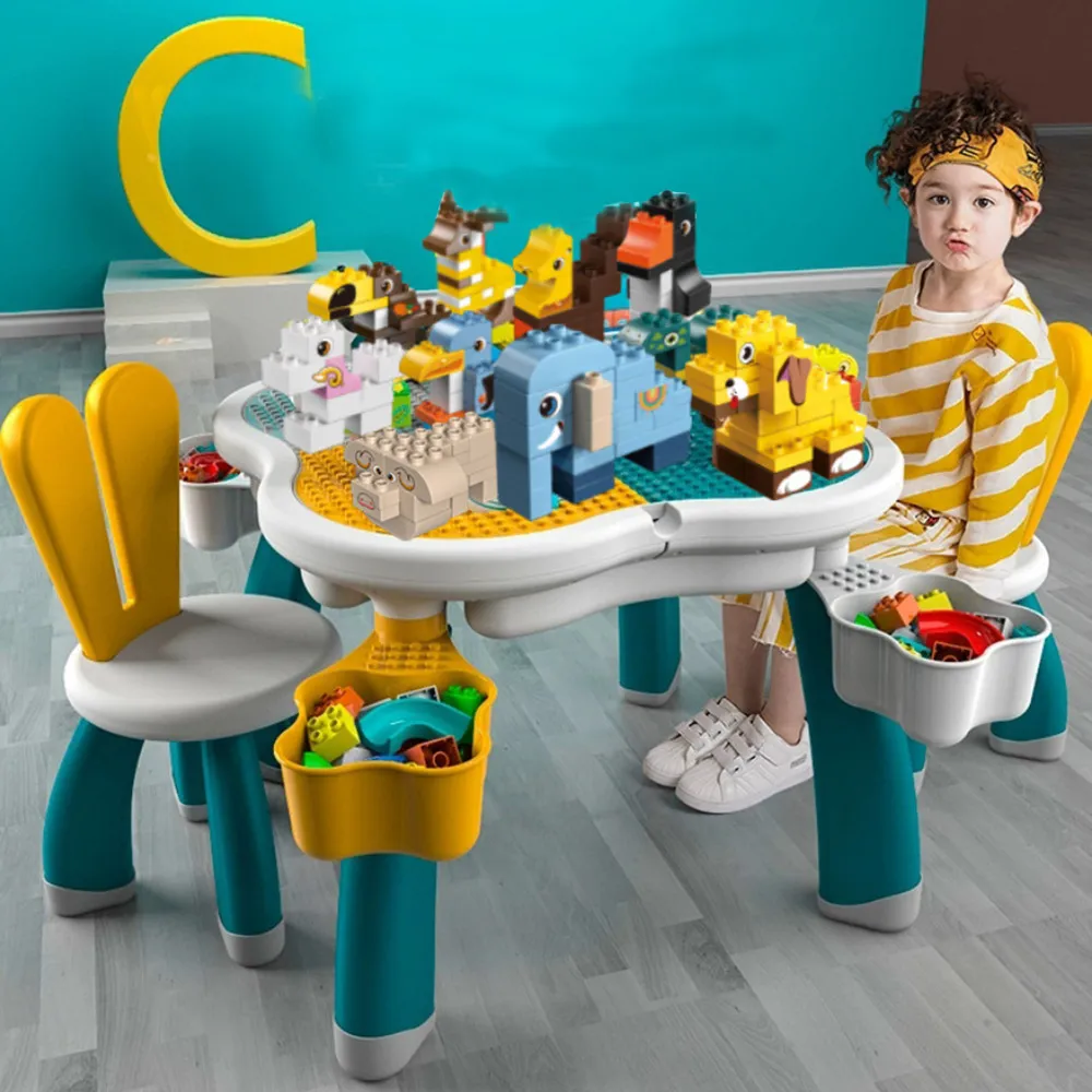 (積木城)企鵝造型多功能可調式畫板書架桌椅組 歷史價格詳細信息