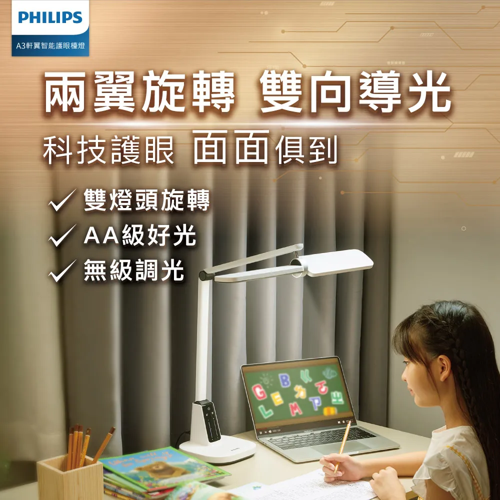【Philips 飛利浦】66157 A3 軒翼全光譜智能LED護眼檯燈(PD057) 歷史價格詳細信息