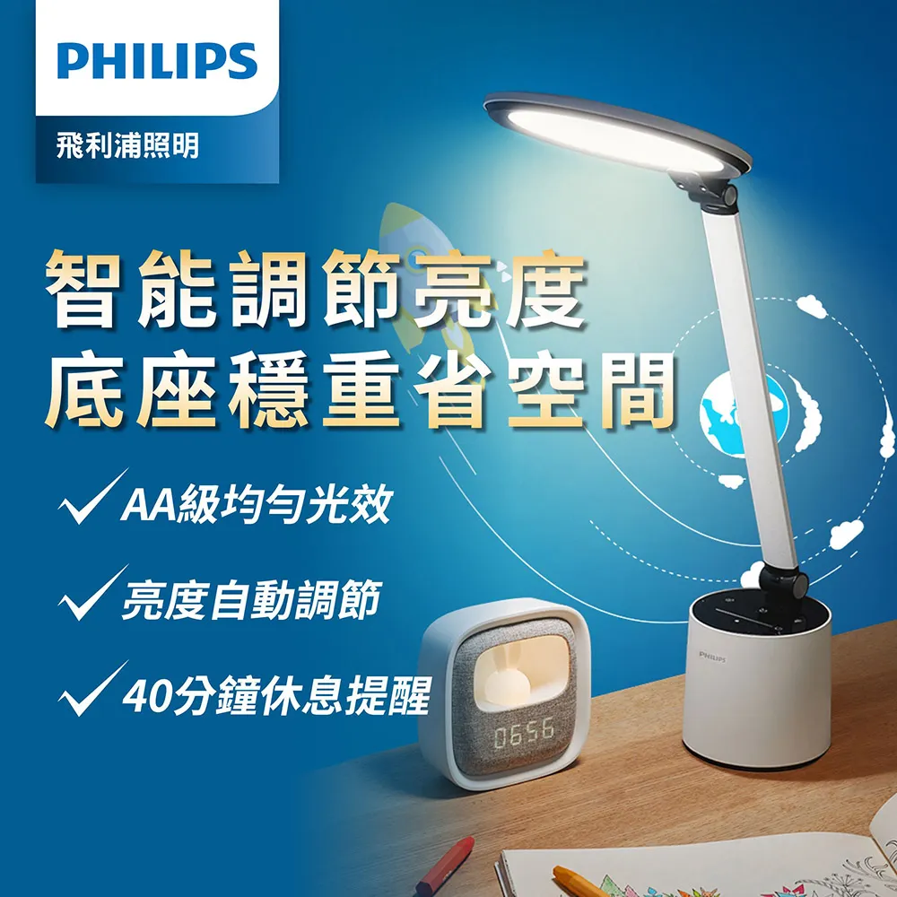 Philips 飛利浦 PD044 品達 66156 LED全光譜 讀寫檯燈 白色 自動亮度調節 歷史價格詳細信息