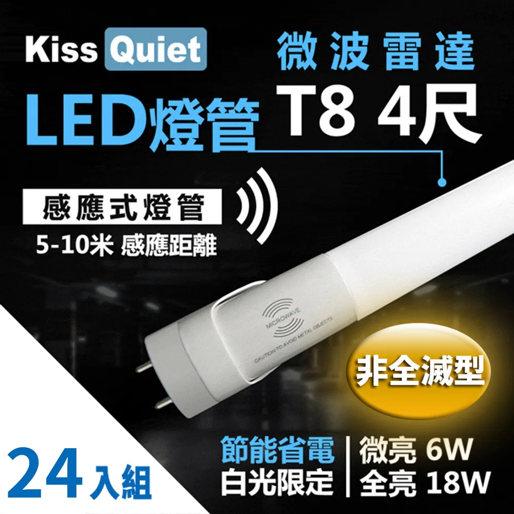 《Kiss Quiet》 智慧型動態(白光限定)雷達感應式 T8 2尺 LED燈管.全電壓高PF-2入 歷史價格詳細信息