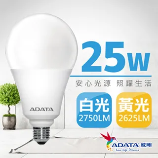 【ADATA威剛】 25W 大廣角高亮度LED燈泡 歷史價格詳細信息