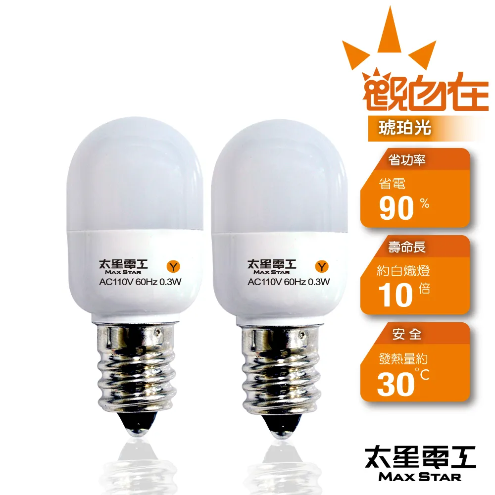 【太星電工】觀自在LED節能燈泡 E12/0.3W/2入(白光) ANA226W 歷史價格詳細信息