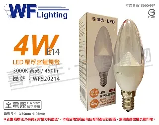【舞光】LED尖清羅浮宮蠟燭燈 4W 黃光(暖白)3000K E14 無藍光危害 1入 歷史價格詳細信息