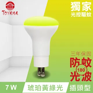 TOYAMA特亞馬 LED自動防蚊燈泡7W 彎管式插頭型 2入(琥珀黃綠光) 歷史價格詳細信息