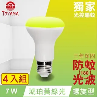 TOYAMA特亞馬 LED自動防蚊燈泡7W 彎管式插頭型 2入(琥珀黃綠光) 歷史價格詳細信息