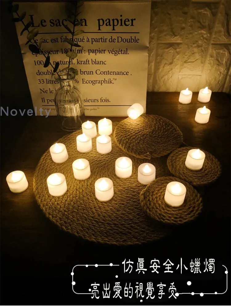 LED小蠟燭電子茶蠟燈無底座透明水晶迷你流淚創意節日氛圍裝飾 歷史價格詳細信息