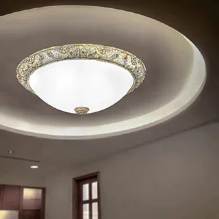 【星星點燈】富貴金玫瑰吸頂燈2燈 33273 歷史價格詳細信息