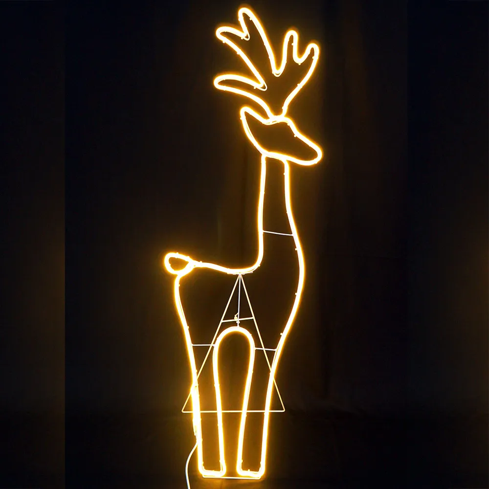 【裝飾燈大師】LED藤鹿造型燈-站立鹿-小-73公分高-110V暖白光 歷史價格詳細信息