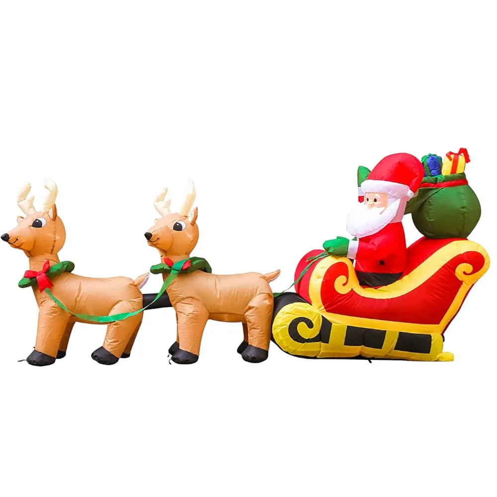 【裝飾燈大師】電動充氣-聖誕老公公與禮物包景110V 歷史價格詳細信息