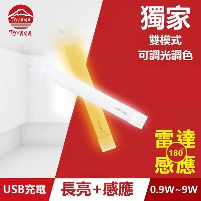 TOYAMA特亞馬TS1磁吸USB充電可調光雙模式長亮＋感應LED燈0.9W~9W 4入組(雙模式 長亮照明、感應照明) 歷史價格詳細信息