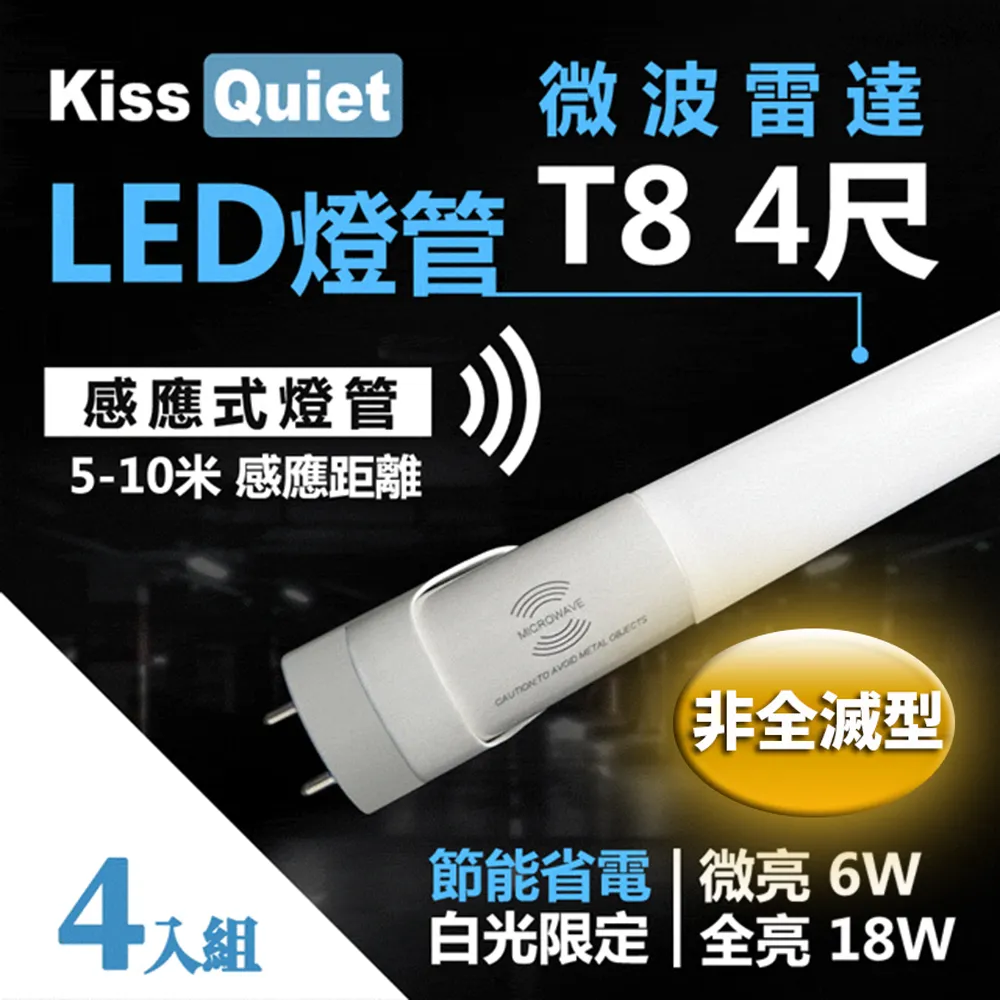 《Kiss Quiet》 智慧型動態(白光限定)雷達感應式 T8 2尺 LED燈管.全電壓高PF-2入 歷史價格詳細信息