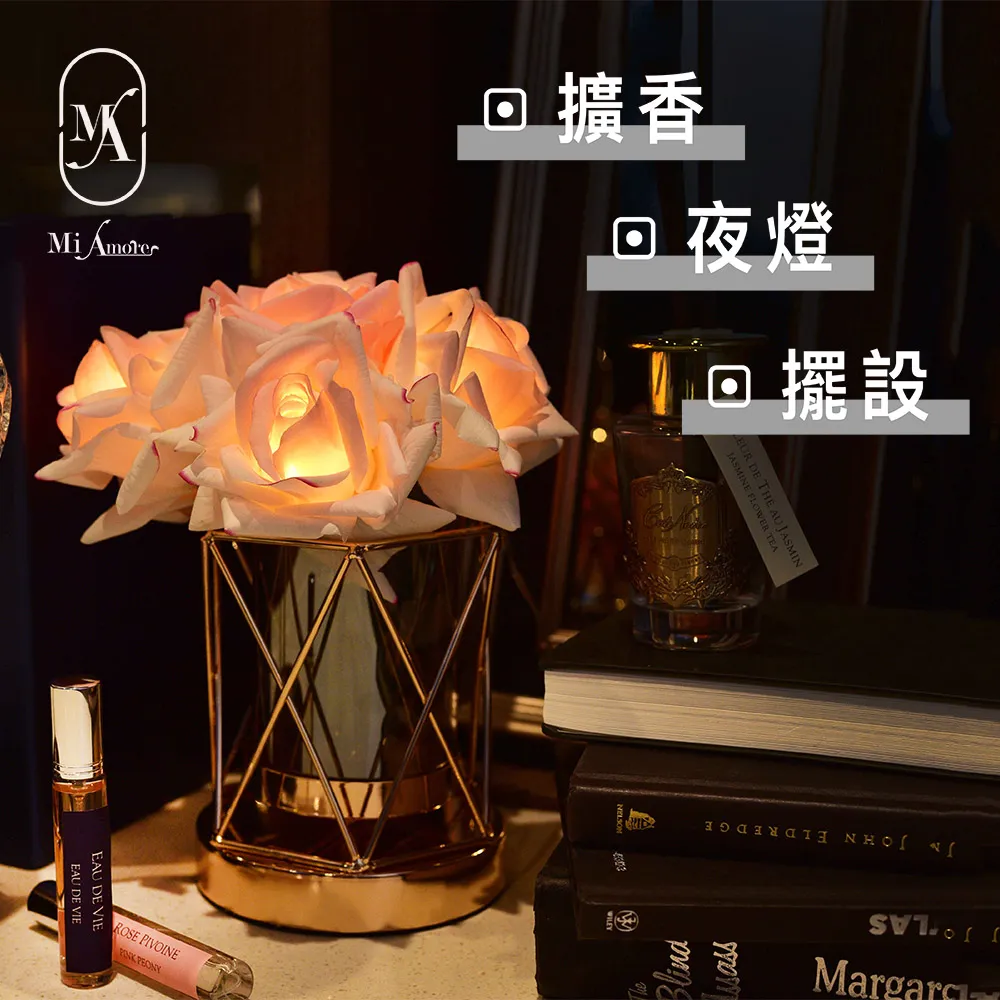 【愛莯】10朵玫瑰花LED夜燈經典黑陶瓷花盆系列(附贈USB充電插頭) 歷史價格詳細信息