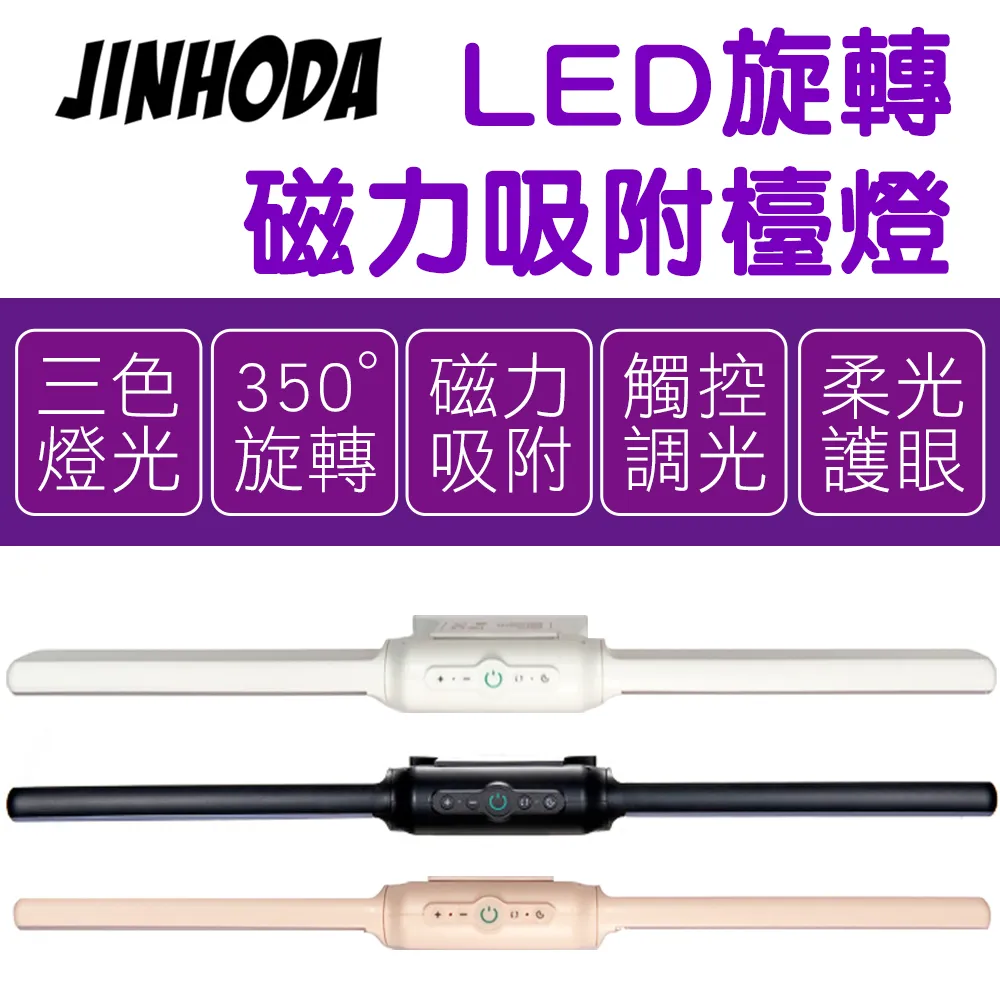 JIMHODA 可USB充電 LED旋轉磁力吸附檯燈-3種色溫/宿舍燈/化妝燈/床頭燈/應急燈 歷史價格詳細信息