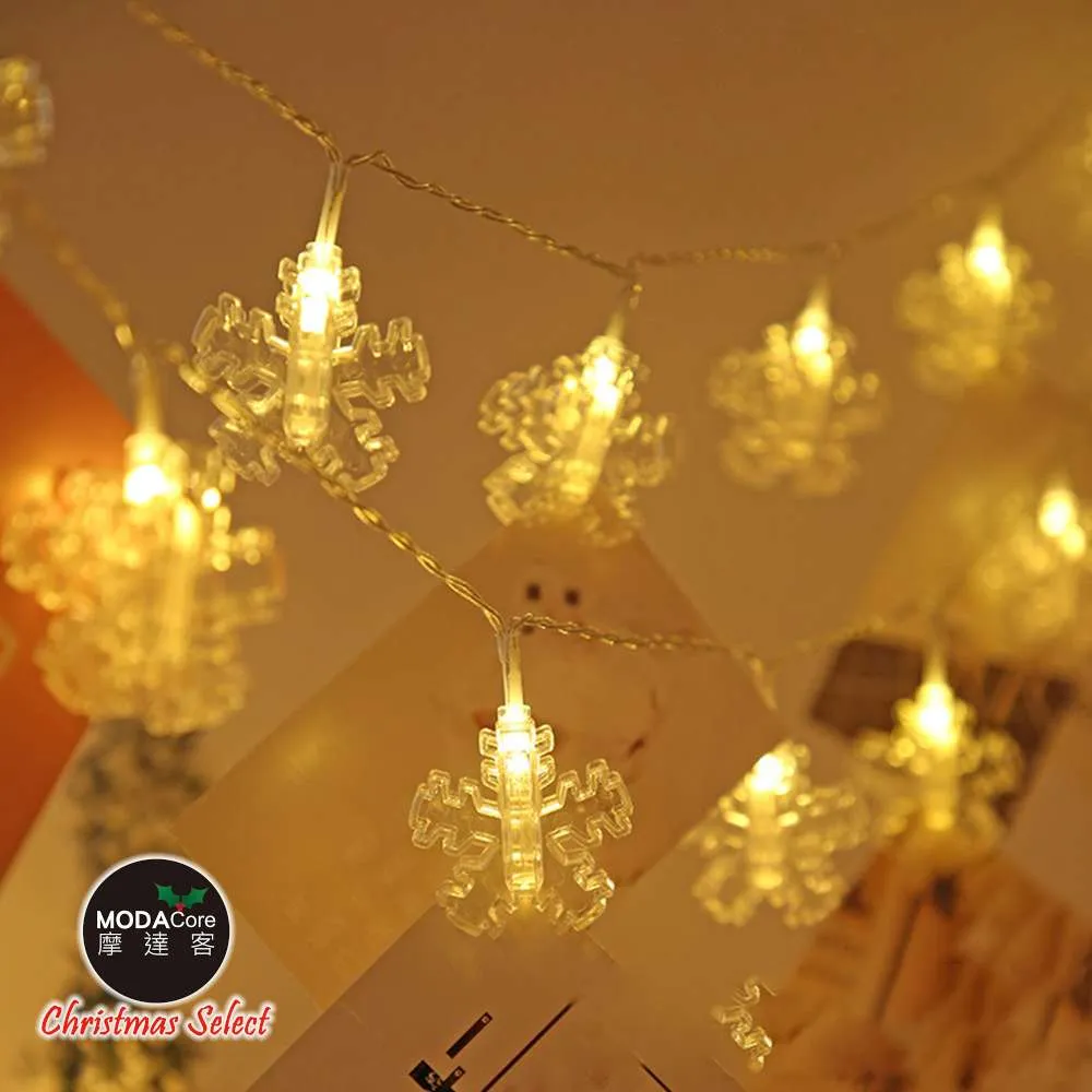 摩達客-LED20燈夾子燈造型電池燈+USB兩用充電 -暖白光/雪花造型款 歷史價格詳細信息