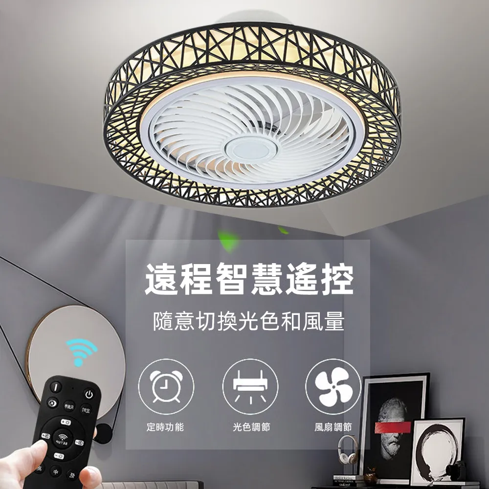 110V 吸頂風扇燈 吊扇燈 餐廳靜音兒童房間超薄吊頂電風扇燈 壹體吸頂臥室風扇燈 智能無極調光遙控 歷史價格詳細信息