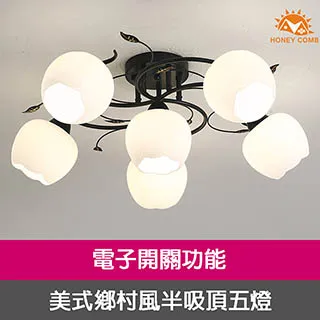 【Honey Comb】鄉村風球中球玻璃七燈吊燈(91261) 歷史價格詳細信息