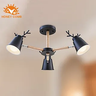Honey Comb 北歐風原木半吸頂三燈 HC-20258 歷史價格詳細信息