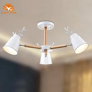 Honey Comb 北歐風原木半吸頂三燈 HC-20258 歷史價格詳細信息