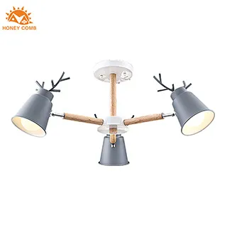 Honey Comb 北歐風原木半吸頂三燈 HC-20258 歷史價格詳細信息