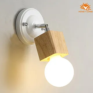 北歐原木小壁燈創意個性床頭日式溫馨浪漫臥室背景牆胡桃木壁燈 歷史價格詳細信息