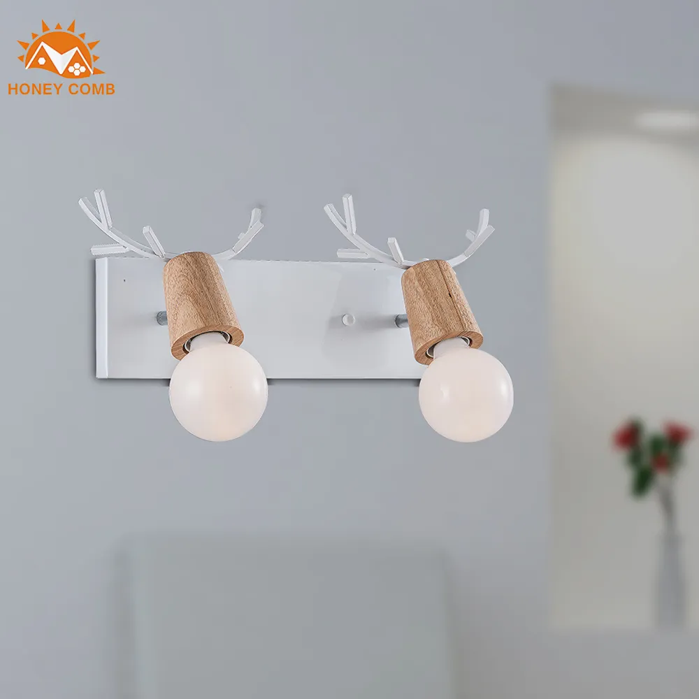 北歐原木小壁燈創意個性床頭日式溫馨浪漫臥室背景牆胡桃木壁燈 歷史價格詳細信息