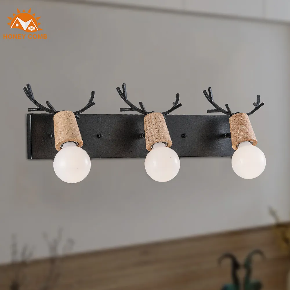 北歐原木小壁燈創意個性床頭日式溫馨浪漫臥室背景牆胡桃木壁燈 歷史價格詳細信息