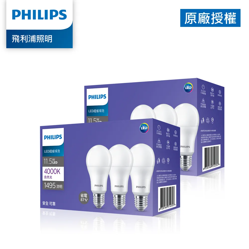 PHILIPS 飛利浦11W LED雪糕燈泡 每組四入黃光 C125921 COSCO代購 歷史價格詳細信息