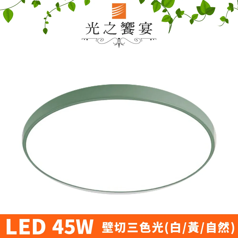 【光之饗宴】馬卡龍 39號 LED 45W / 綠 吸頂燈(三色光) 歷史價格詳細信息