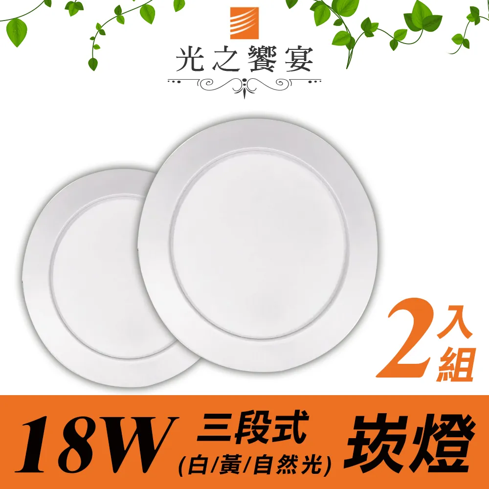 【光之饗宴】LED 18W威克單吸頂燈(三色光) 歷史價格詳細信息