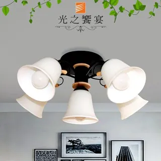 【光之饗宴】原木/奧佳 5 IC 半吸頂燈 歷史價格詳細信息