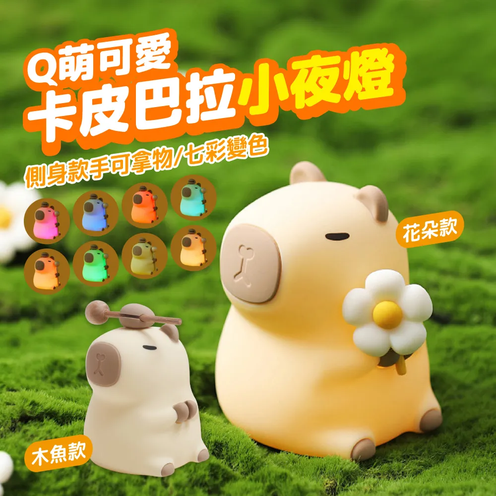 水豚小夜燈【單入組】(輕捏即亮/延時關燈) 歷史價格詳細信息