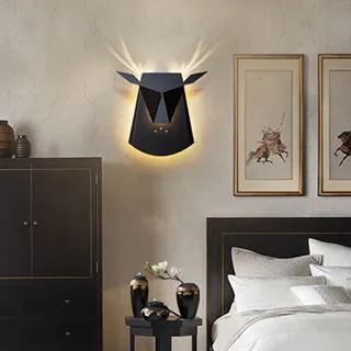 鹿角壁燈創意北歐客廳臥室走廊過道個性簡約床頭燈 歷史價格詳細信息