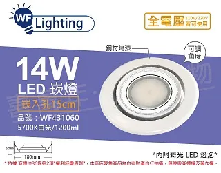 (2入) 舞光 LED 14W 白色鐵 5700K 白光 全電壓 聚光 AR111軌道燈 _ WF431257 歷史價格詳細信息