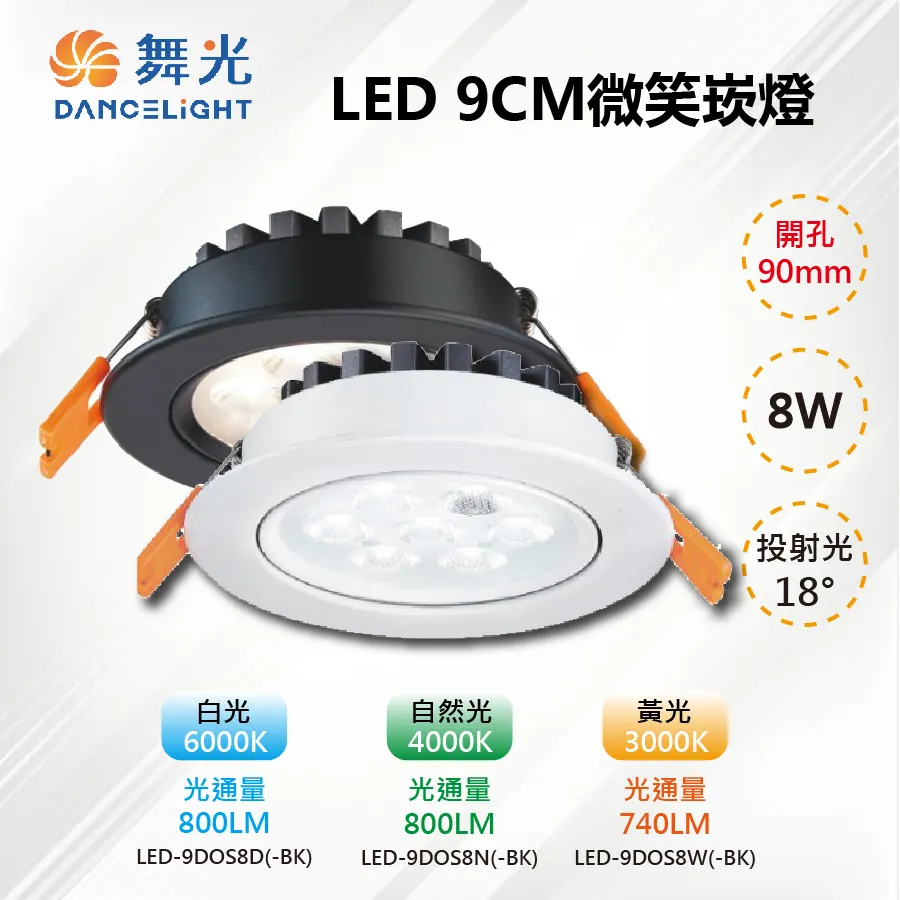 (2入) 舞光 LED 8W 3000K 黃光 7.5cm 全電壓 白色鋁 可調式 MR16崁燈_WF430172 歷史價格詳細信息