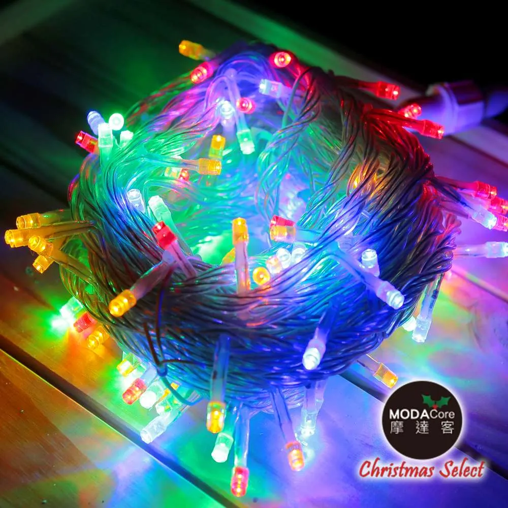 摩達客-100燈LED燈串聖誕燈樹燈串 (暖白光透明線)(附IC控制器)高亮度省電 歷史價格詳細信息