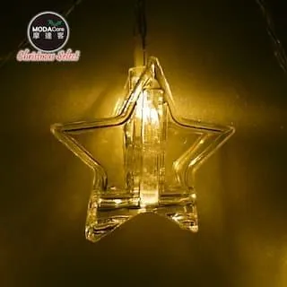 摩達客-LED20燈夾子燈造型電池燈+USB兩用充電 -暖白光/雪花造型款 歷史價格詳細信息