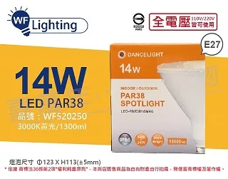 (2入)舞光 LED PAR38 14W 3000K 黃光 E27 全電壓 IP66 防水燈泡 _ WF520250 歷史價格詳細信息