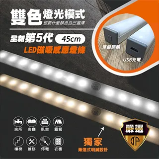【JP嚴選-捷仕特】感應式LED 雙色磁吸照明燈條_45cm 價格比較,價格查詢,歷史價格詳細信息