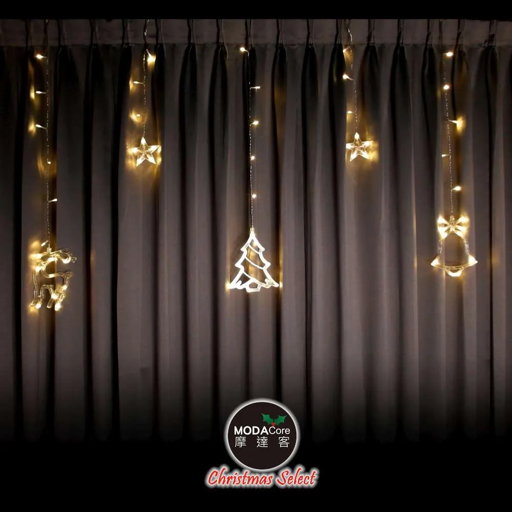 摩達客-LED 138冰條造型燈串電池燈+USB兩用充電 -暖白光/雪花造型款 歷史價格詳細信息