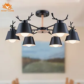 【Honey Comb】北歐風原木半吸頂六燈(MK852-6) 歷史價格詳細信息