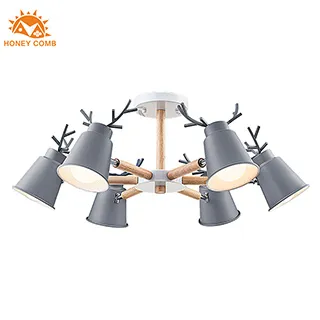 【Honey Comb】北歐風原木半吸頂六燈(MK852-6) 歷史價格詳細信息