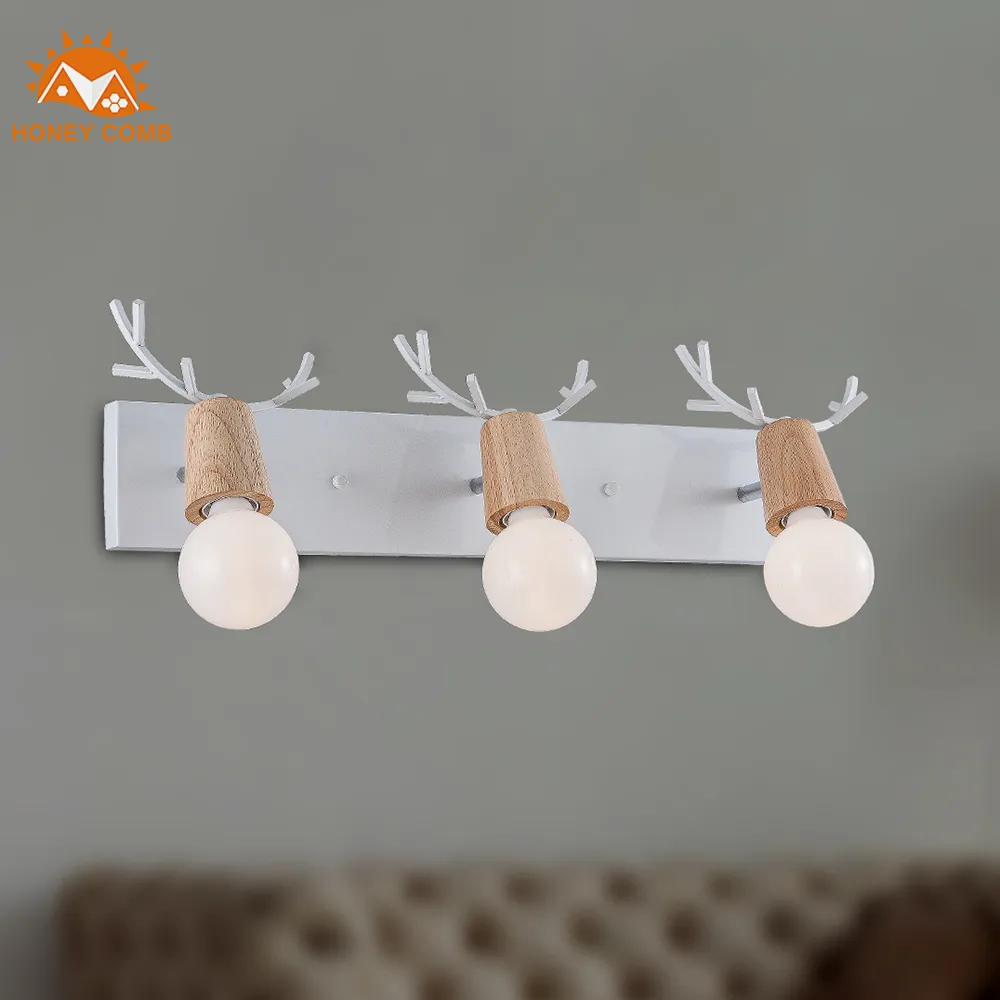 北歐原木小壁燈創意個性床頭日式溫馨浪漫臥室背景牆胡桃木壁燈 歷史價格詳細信息