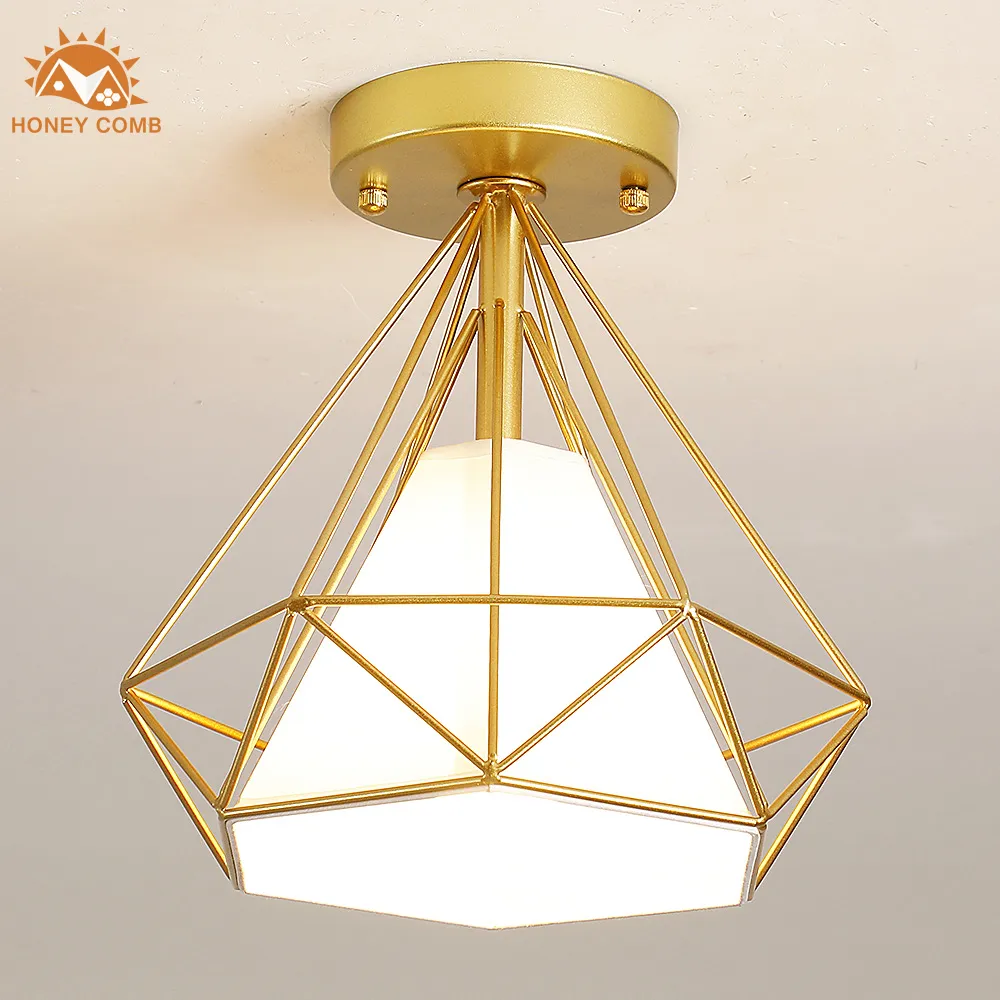 【Honey Comb】美式工業風旋轉單吸頂玄關燈金色(KC2157) 歷史價格詳細信息