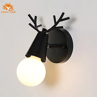 鹿角壁燈創意北歐客廳臥室走廊過道個性簡約床頭燈 歷史價格詳細信息