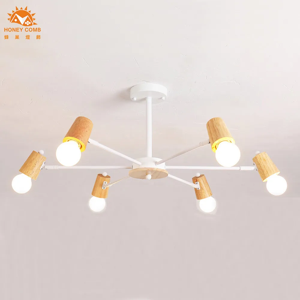 【Honey Comb】北歐風橡木半吸頂四燈(KC2323) 歷史價格詳細信息