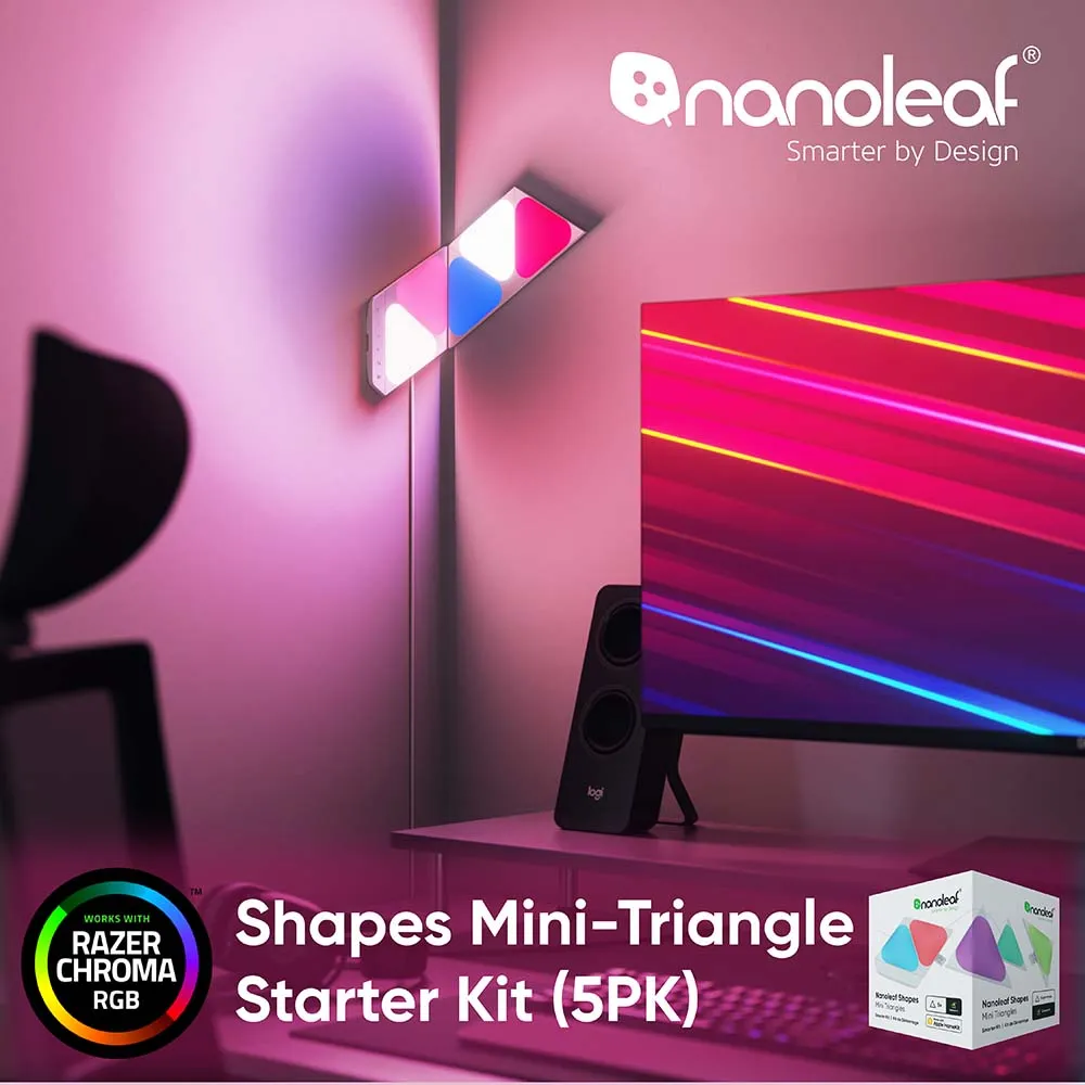 Nanoleaf Shapes 智能迷你三角燈 (5片組) 價格比較,價格查詢,歷史價格詳細信息