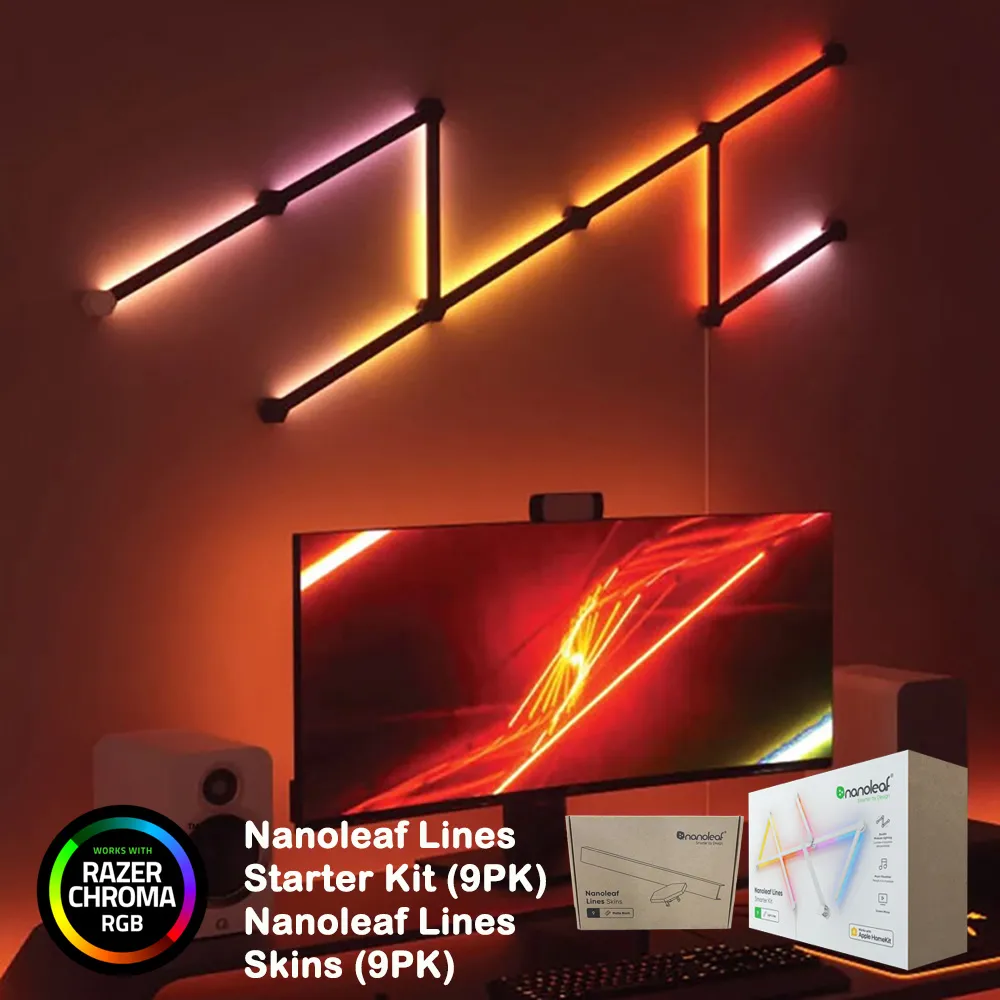 Nanoleaf Lines 智能星座燈全配組合(燈條+外裝)-【RAZER 雷蛇御用燈條】 歷史價格詳細信息