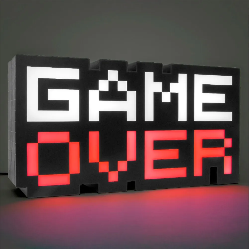 Game over氣氛燈音樂節奏拾音燈電競屋裝飾聲控小夜燈RGB信仰燈 歷史價格詳細信息