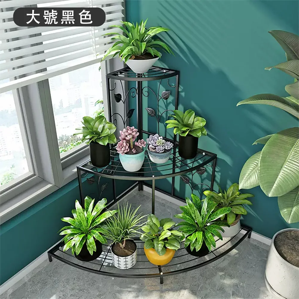 歐式鐵藝多層花架室內花盆架子陽臺綠蘿花架花幾客廳三角花架牆角 歷史價格詳細信息