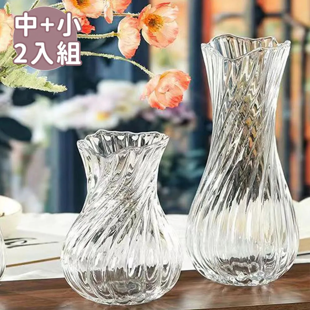 【好拾選物】現代流線型玻璃花瓶-透明 小款 2入組 歷史價格詳細信息
